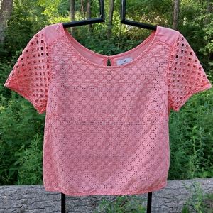 Coral Lace Tee by AE